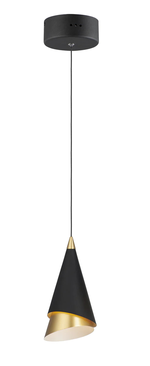 ET2 - E21441-BKMG - LED Mini Pendant - Mermaid - Black / Metallic Gold