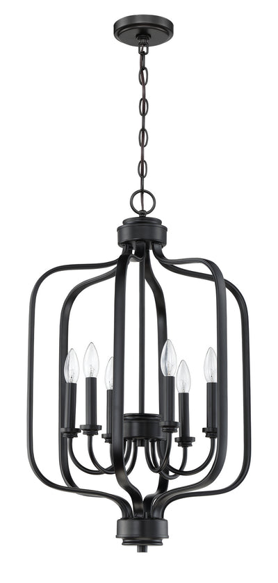 Craftmade - 50536-FB - Six Light Foyer Pendant - Bolden - Flat Black