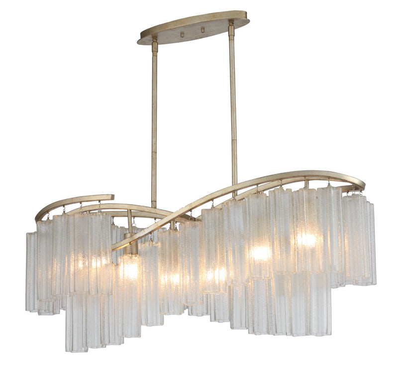 Maxim - 39579WFLGS - Six Light Linear Chandelier - Victoria - Golden Silver