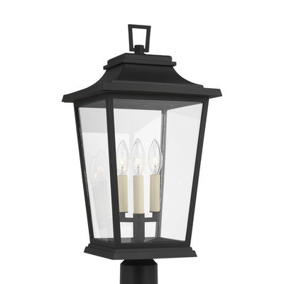 Visual Comfort Studio - OL15407TXB - Three Light Post Lantern - Warren - Textured Black