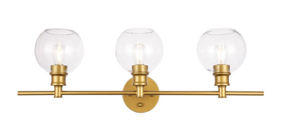 Elegant Lighting - LD2318BR - Three Light Wall Sconce - Collier - Brass And Clear Glass