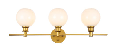 Elegant Lighting - LD2319BR - Three Light Wall Sconce - Collier - Brass And Frosted White Glass