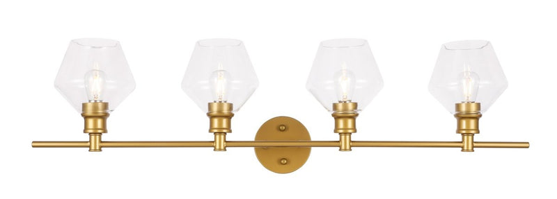 Elegant Lighting - LD2320BR - Four Light Wall Sconce - Gene - Brass And Clear Glass