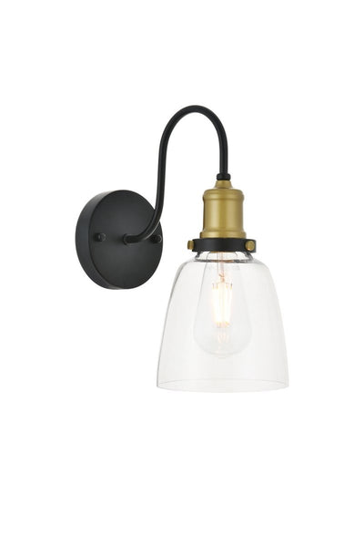 Elegant Lighting - LD4013W6BRB - One Light Wall Sconce - Felicity - Brass And Black And Clear