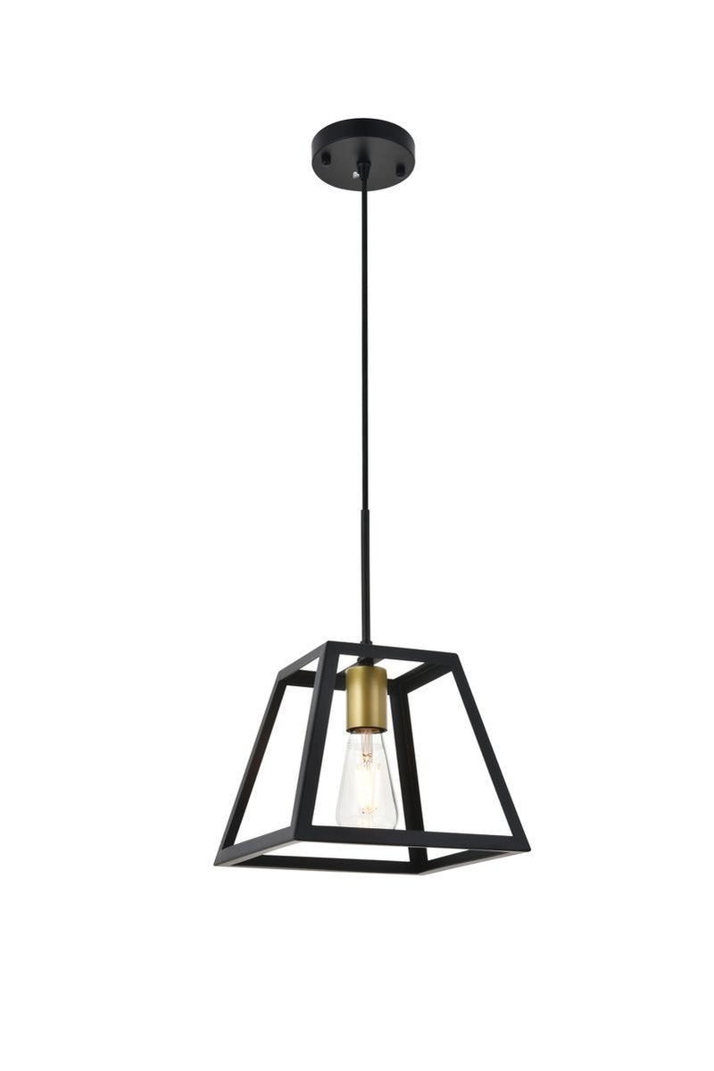 Elegant Lighting - LD4061D10BRB - One Light Pendant - Resolute - Brass And Black