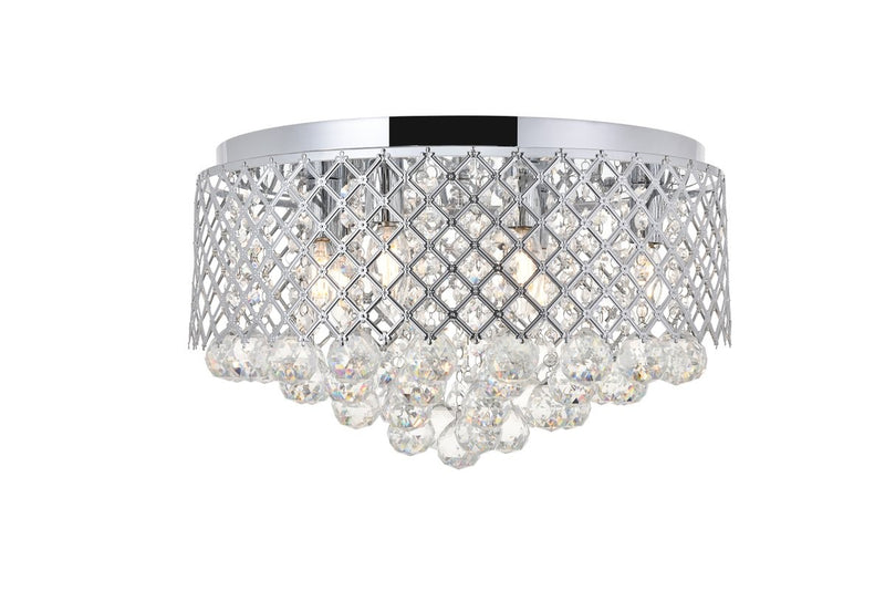 Elegant Lighting - LD5010F18C - Six Light Flush Mount - Tully - Chrome And Clear