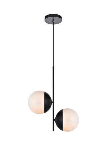 Elegant Lighting - LD6116BK - Two Light Pendant - Eclipse - Black