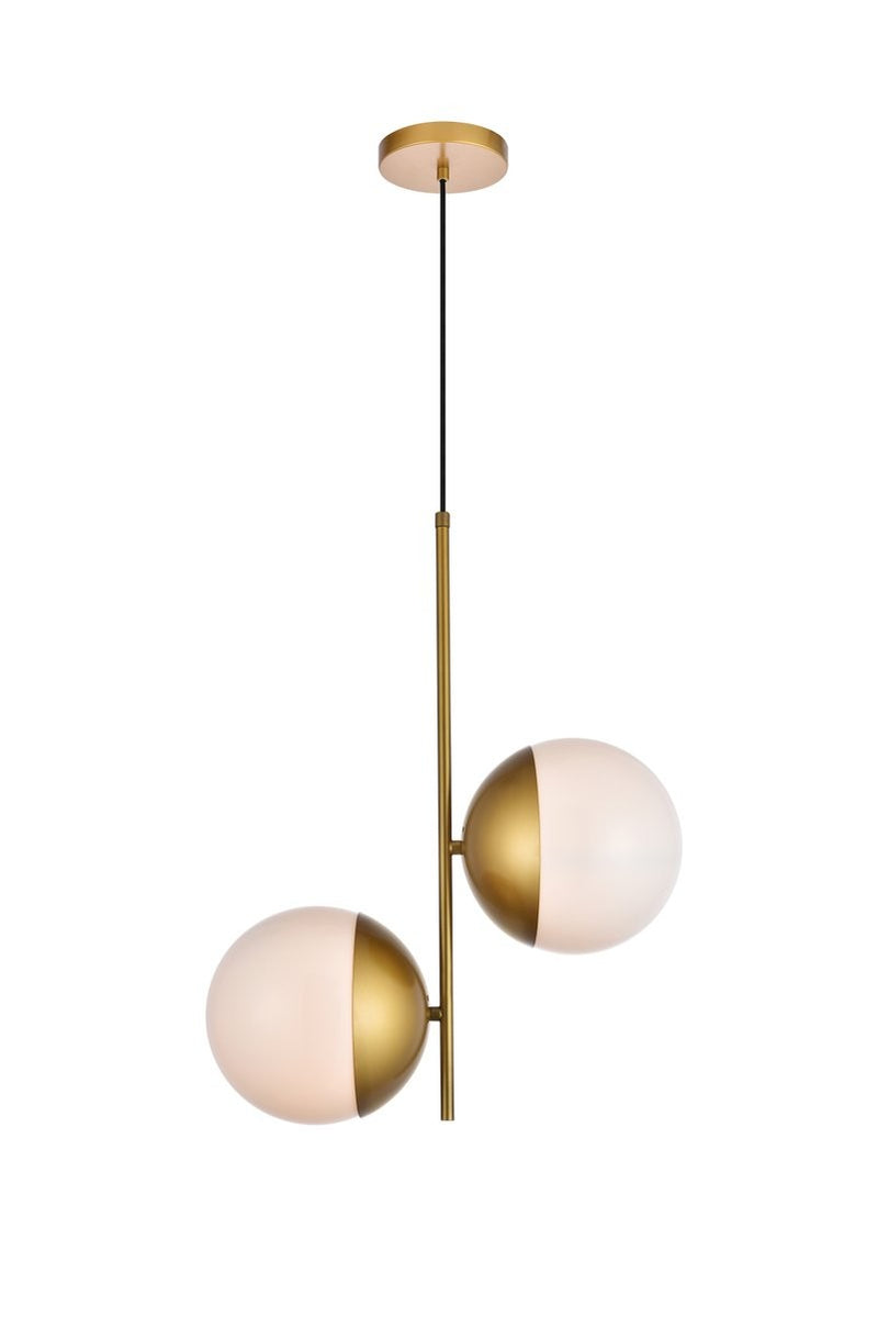 Elegant Lighting - LD6120BR - Two Light Pendant - Eclipse - Brass