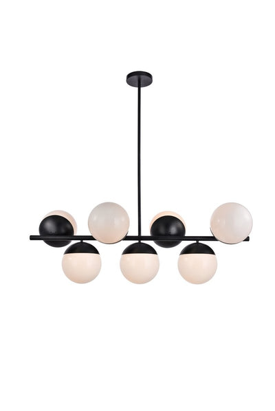 Elegant Lighting - LD6134BK - Seven Light Pendant - Eclipse - Black