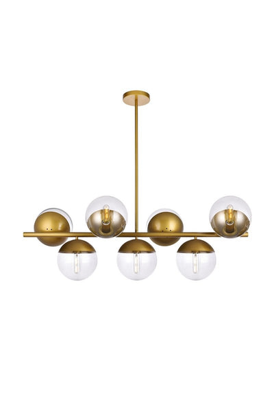 Elegant Lighting - LD6139BR - Seven Light Pendant - Eclipse - Brass