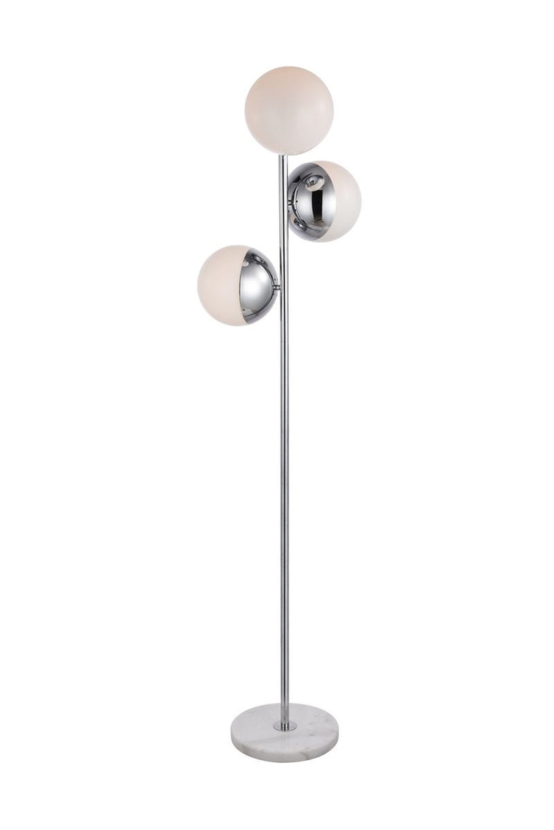 Elegant Lighting - LD6160C - Three Light Floor Lamp - Eclipse - Chrome