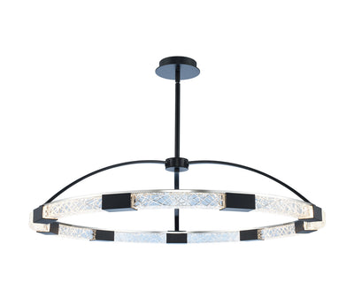 Allegri - 034852-051-FR001 - LED Pendant - Athena - Matte Black w/ Polished Nickel