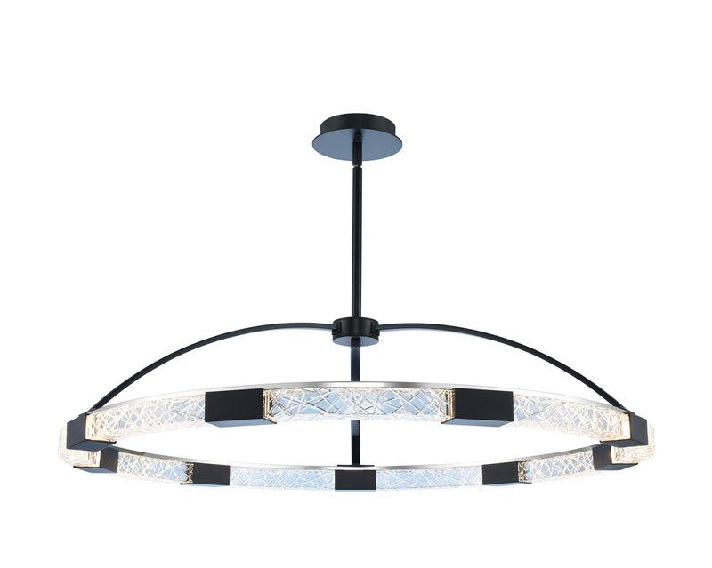 Allegri - 034852-051-FR001 - LED Pendant - Athena - Matte Black w/ Polished Nickel