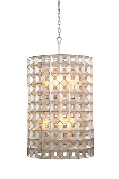 Kalco - 509150OSL - Six Light Foyer Pendant - Prado - Oxidized Silver Leaf