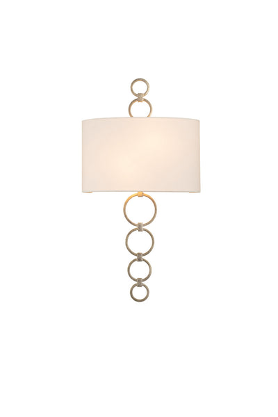 Kalco - 510620CSL - Two Light Wall Sconce - Carlyle - Champagne Silver Leaf