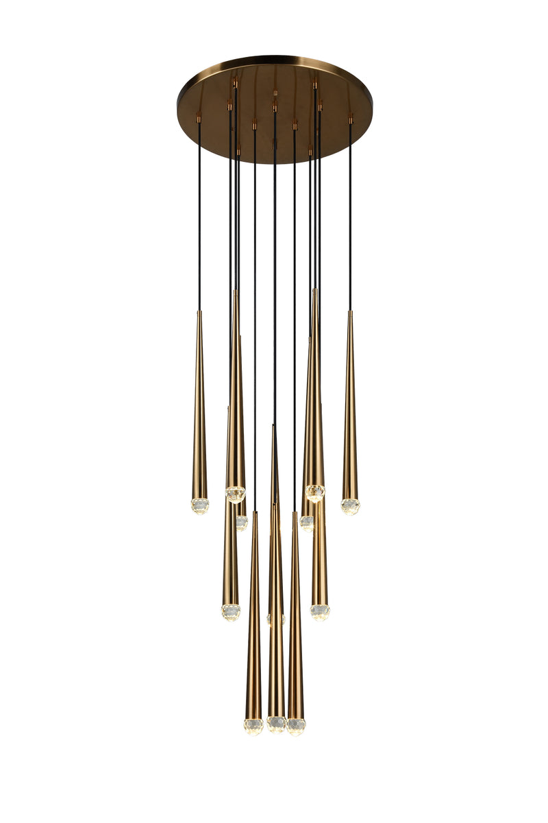 Matteo Lighting - C62712AG - LED Pendant - Renaie - Aged Gold Brass