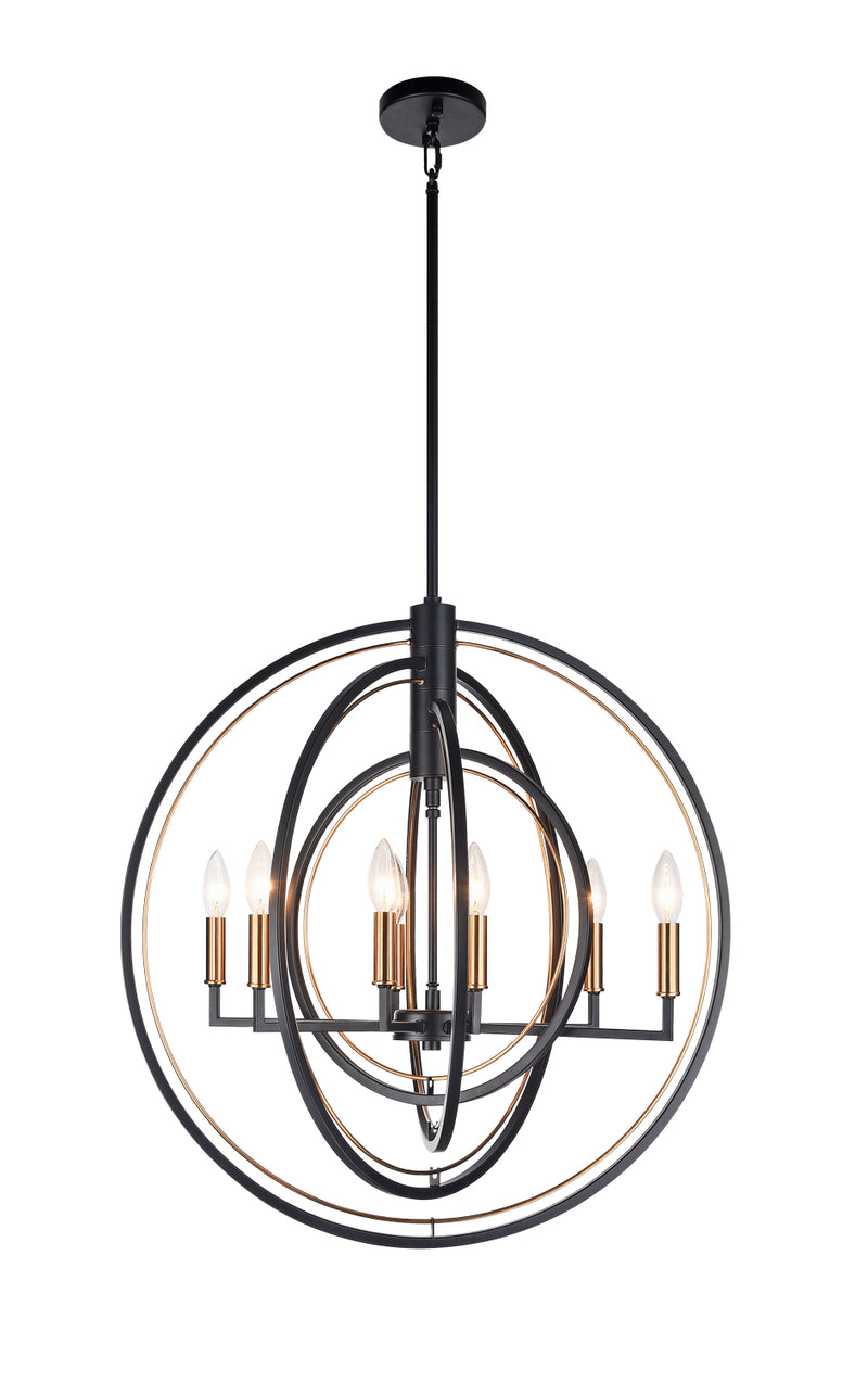 Matteo Lighting - C78608BK - Eight Light Chandelier - Odyssey - Black