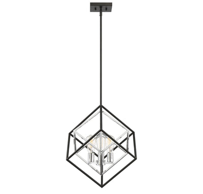 Savoy House - 7-2241-3-67 - Three Light Pendant - Dexter - Matte Black with Polished Chrome Accents