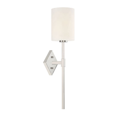 Savoy House - 9-0902-1-109 - One Light Wall Sconce - Destin - Polished Nickel