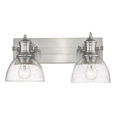 Golden - 3118-BA2 PW-SD - Two Light Bath Vanity - Hines PW - Pewter