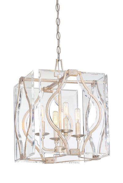 Metropolitan - N7763-683 - Four Light Pendant - Brenton Cove - Gold Mist Gold Leaf