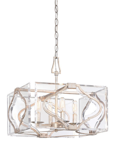 Metropolitan - N7764-683 - Four Light Convertible Semi Flush Mount/Pendant - Brenton Cove - Gold Mist Gold Leaf