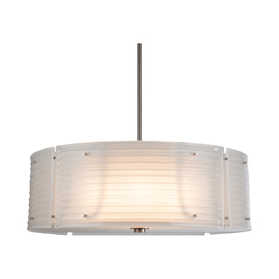 Hammerton Studio - CHB0044-24-BS-FS-001-E2 - Four Light Chandelier - Textured Glass - Metallic Beige Silver