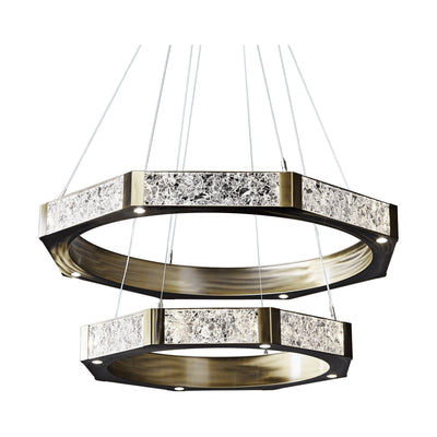 Hammerton Studio - CHB0061-2B-HB-GC-CA1-L1 - LED Chandelier - Glacier - Heritage Brass