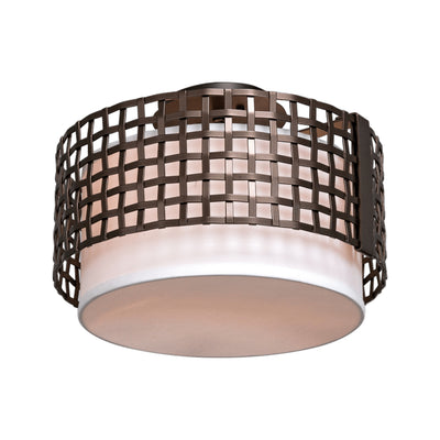 Hammerton Studio - CLB0037-14-FB-SH-E2 - Two Light Semi-Flush Mount - Tweed - Flat Bronze