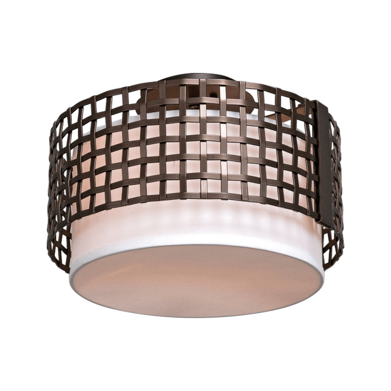 Hammerton Studio - CLB0037-14-FB-SH-E2 - Two Light Semi-Flush Mount - Tweed - Flat Bronze