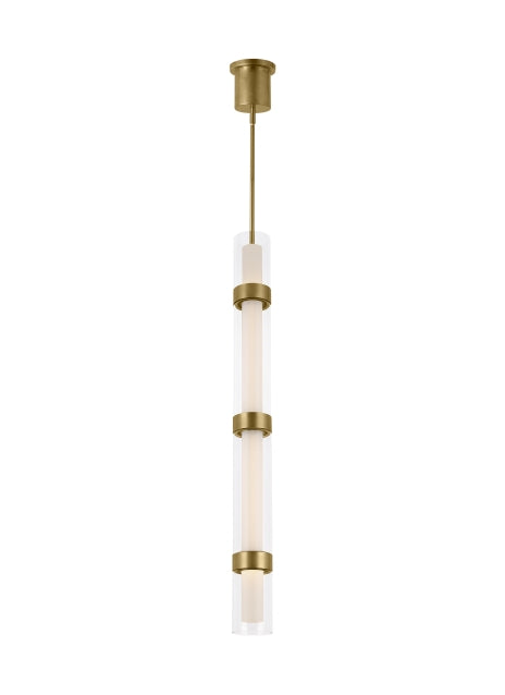 Visual Comfort Modern - 700TDWIT4R-LED930 - LED Pendant - Wit - Aged Brass