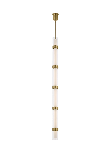 Visual Comfort Modern - 700TDWIT6R-LED930 - LED Pendant - Wit - Aged Brass