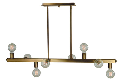 Framburg - 5381 AB - Eight Light Island Chandelier - Heloise - Antique Brass