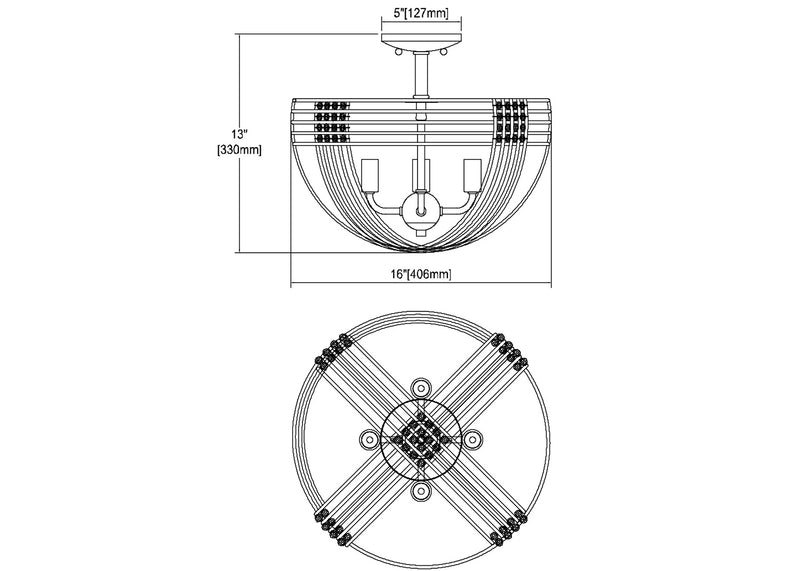 Concentric Semi Flush Mount