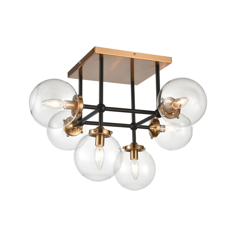 ELK Home - 15436/6 - Six Light Semi Flush Mount - Boudreaux - Antique Gold