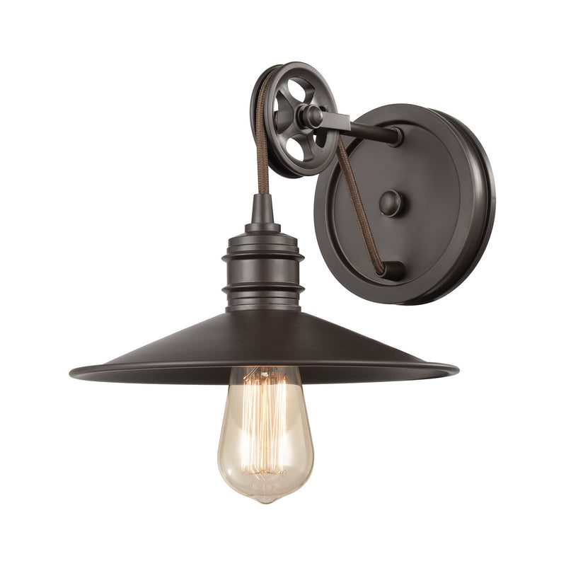 ELK Home - 69084/1 - One Light Wall Sconce - Spindle Wheel - Oil Rubbed Bronze