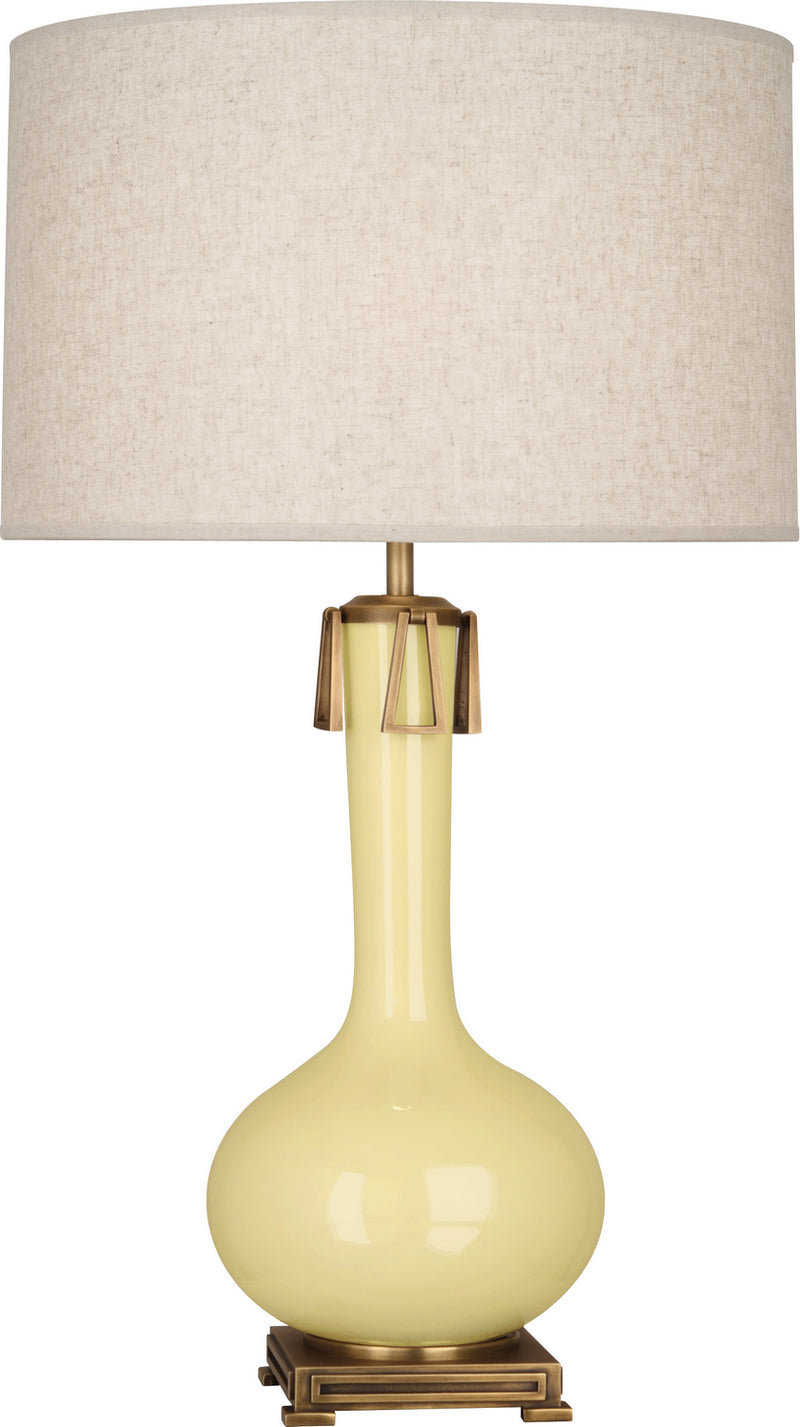 Robert Abbey - BT992 - One Light Table Lamp - Athena - Butter Glazed w/Aged Brass