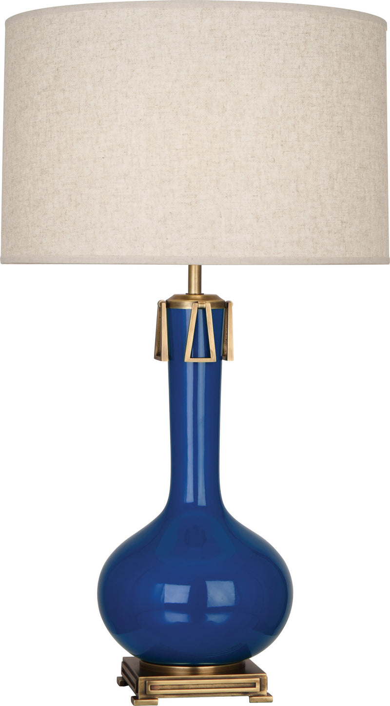 Robert Abbey - MR992 - One Light Table Lamp - Athena - Marine Glazed w/Aged Brass