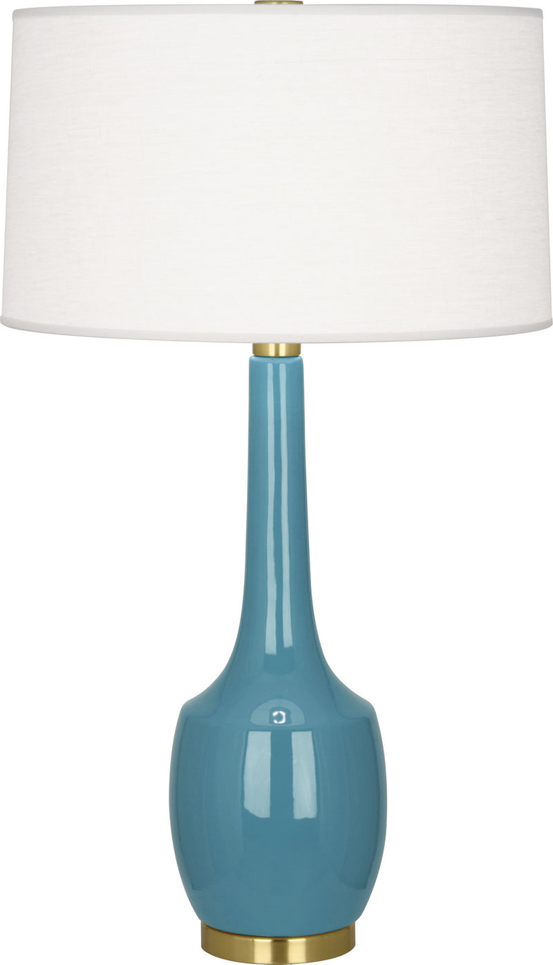 Robert Abbey - OB701 - One Light Table Lamp - Delilah - Steel Blue Glazed