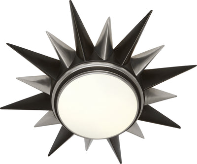 Robert Abbey - S1017 - Two Light Flushmount - Cosmos - Deep Patina Bronze w/Antique Silver and Frosted Glass Diffuser