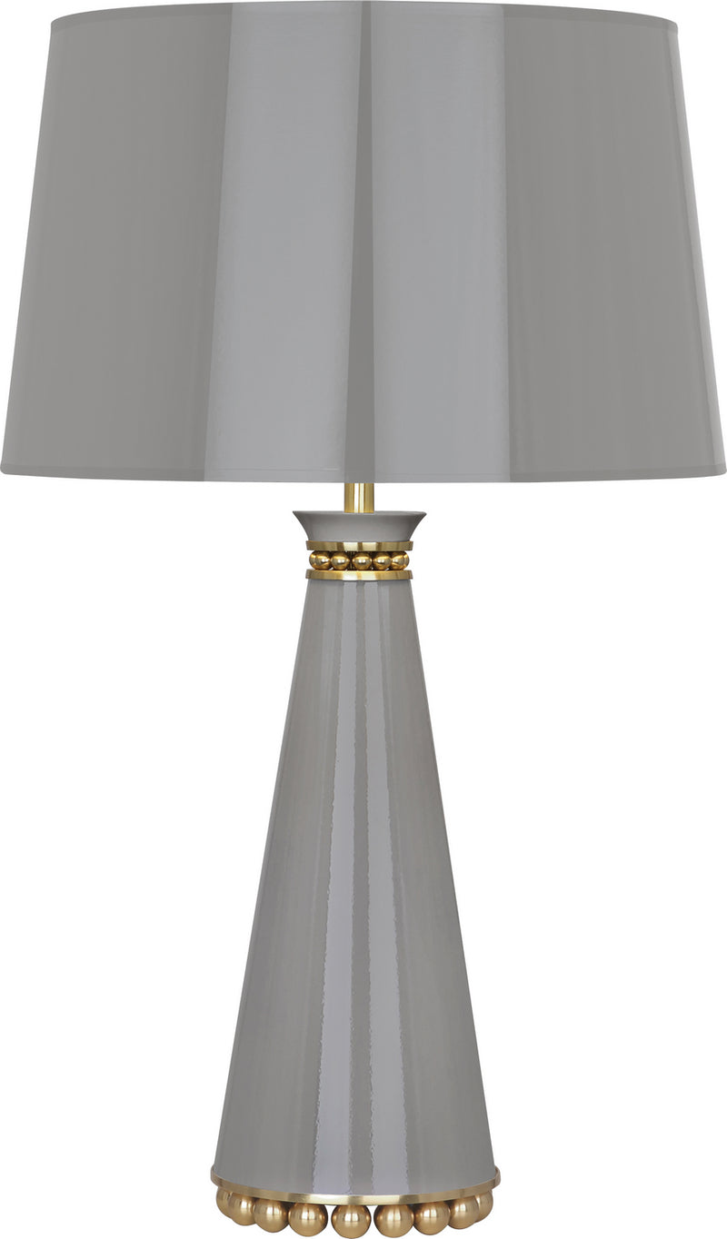 Robert Abbey - ST44 - One Light Table Lamp - Pearl - Smoky Taupe Lacquered Paint w/Modern Brass