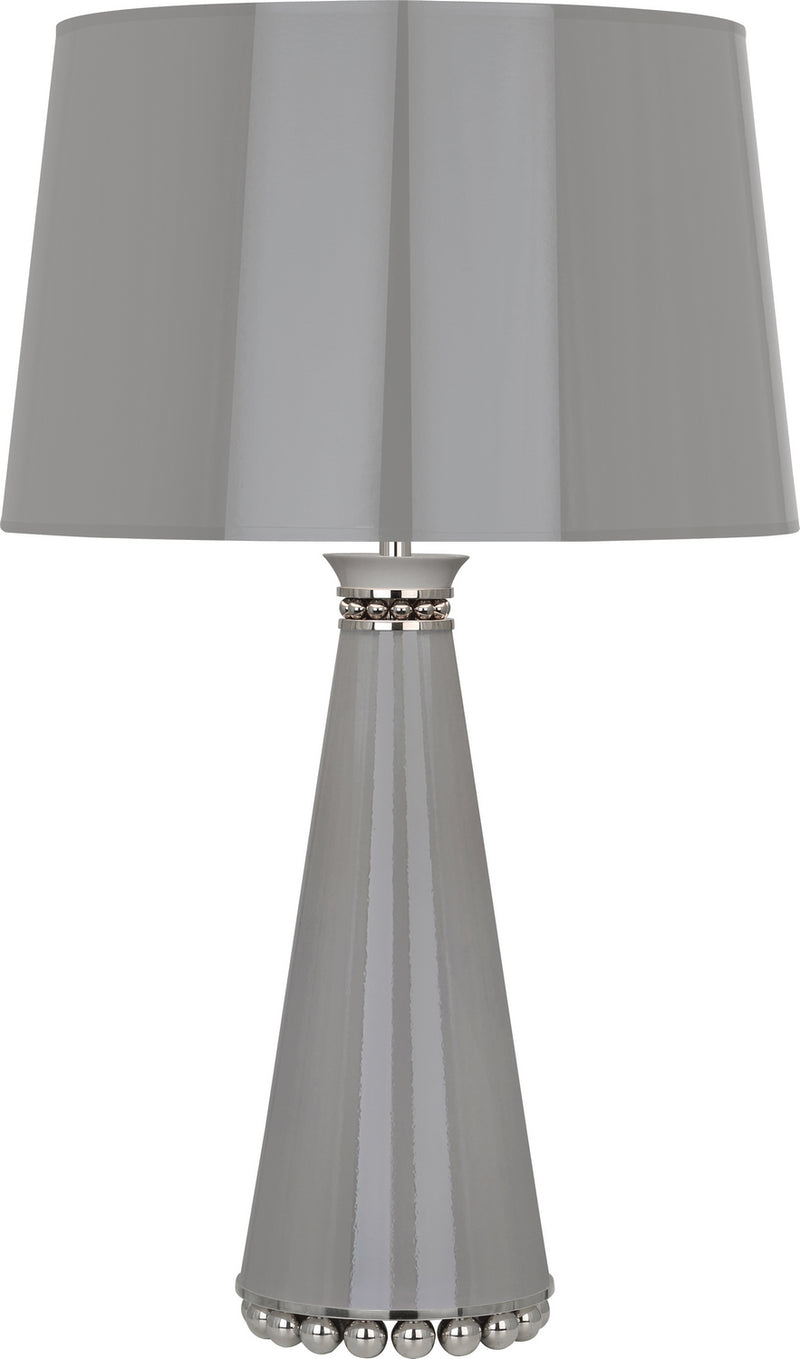 Robert Abbey - ST45 - One Light Table Lamp - Pearl - Smoky Taupe Lacquered Paint and Polished Nickel