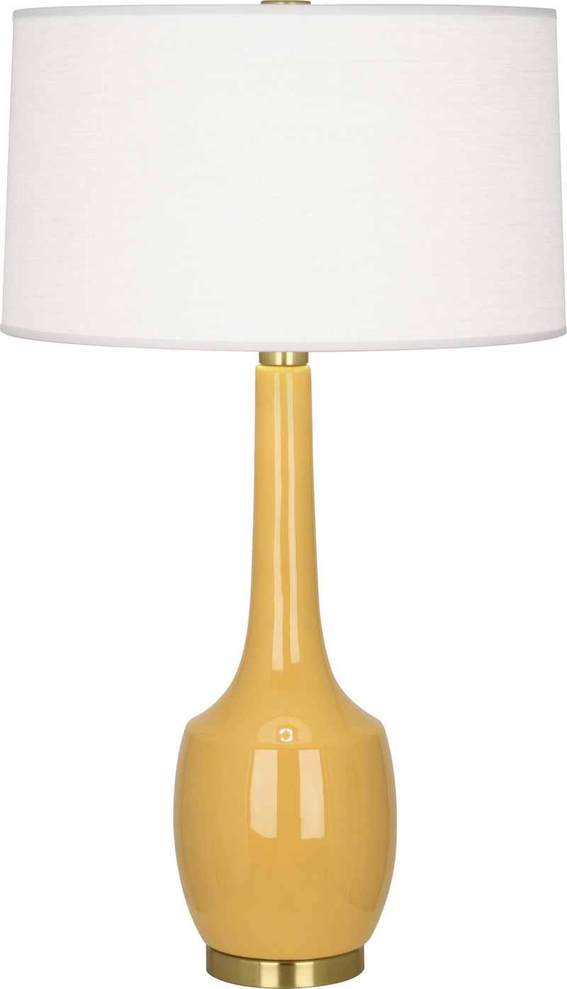 Robert Abbey - SU701 - One Light Table Lamp - Delilah - Antique Brass w/Sunset Yellow Glazed