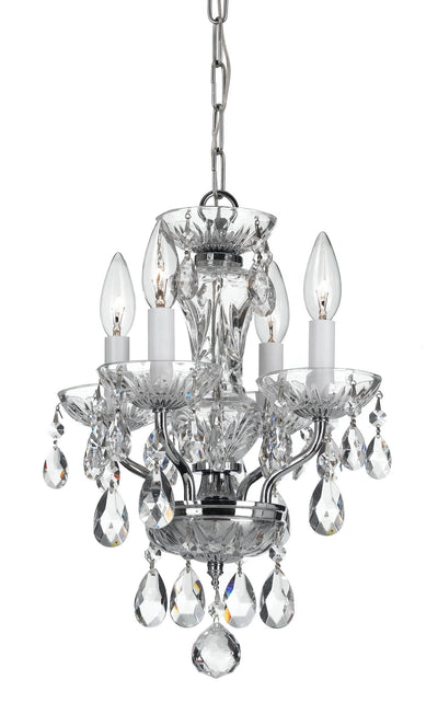 Crystorama - 5534-CH-CL-S - Four Light Chandelier - Traditional Crystal - Polished Chrome