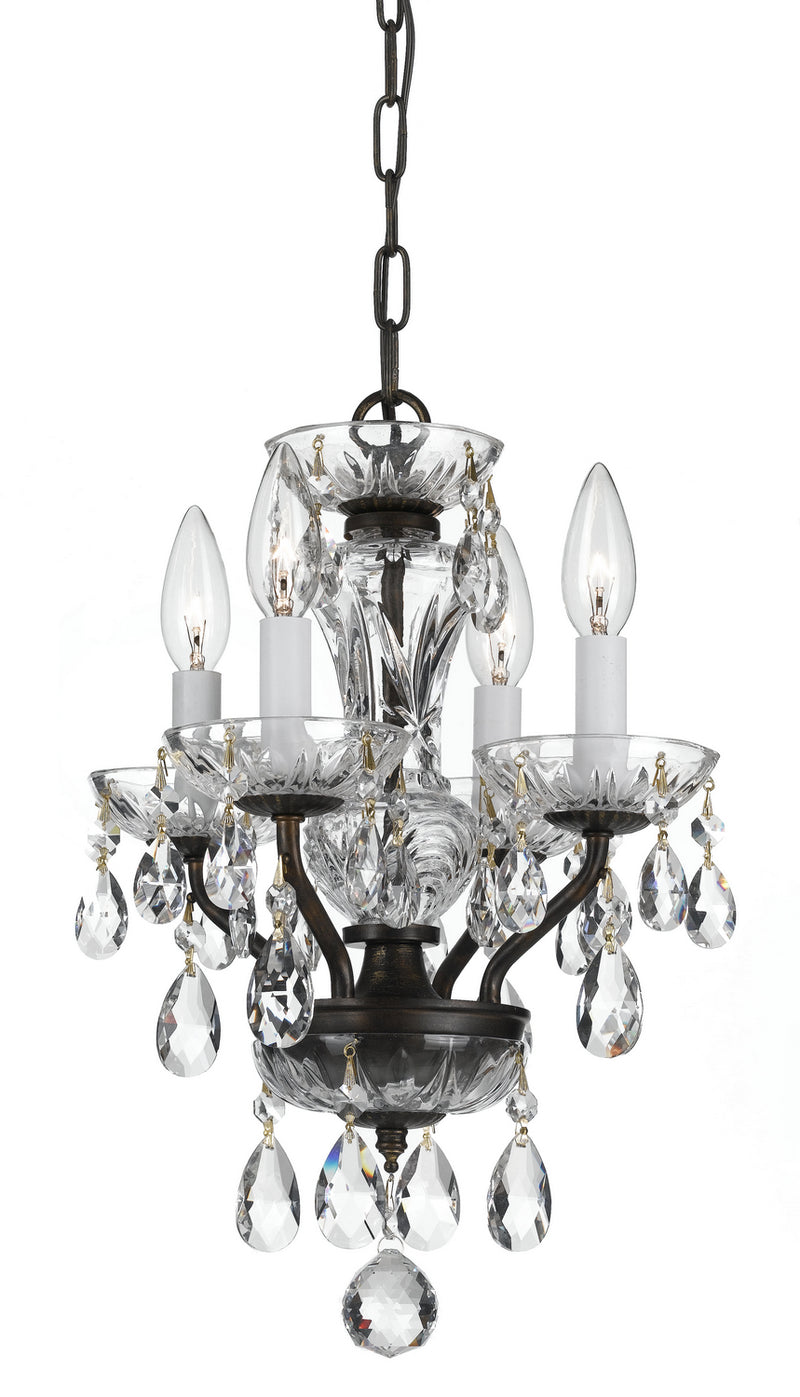Crystorama - 5534-EB-CL-S - Four Light Chandelier - Traditional Crystal - English Bronze