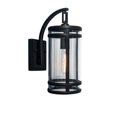 Norwell Lighting - 1190-ADB-CL - One Light Outdoor Wall Mount - New Yorker - Acid Dipped Black