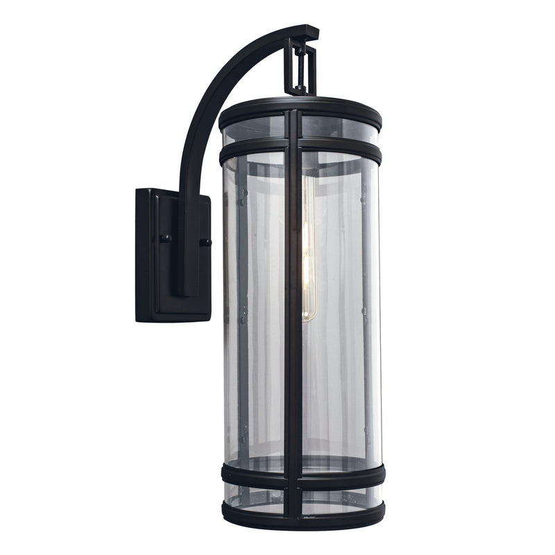 Norwell Lighting - 1191-ADB-CL - One Light Outdoor Wall Mount - New Yorker - Acid Dipped Black