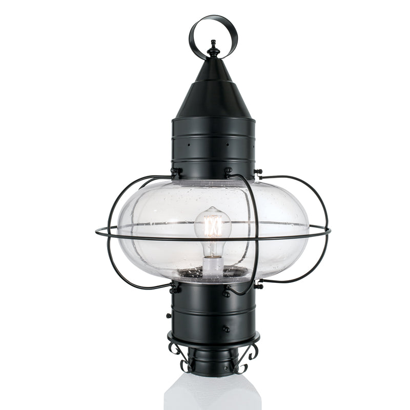 Norwell Lighting - 1510-BL-SE - One Light Post Mount - Classic Onion - Black