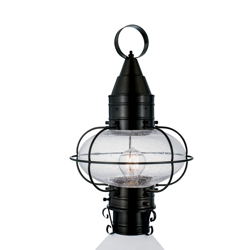 Norwell Lighting - 1511-BL-SE - One Light Post Mount - Classic Onion - Black