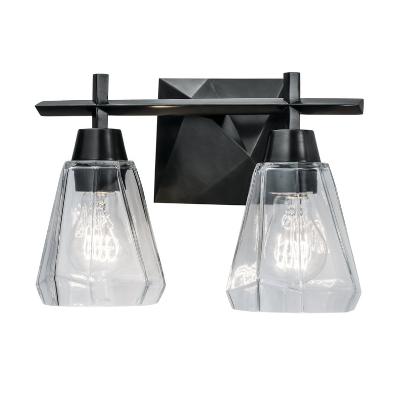 Norwell Lighting - 8282-ADB-CL - Two Light Bath - Arctic - Acid Dipped Black